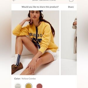 Free People Junior Sweatshirt Cardi